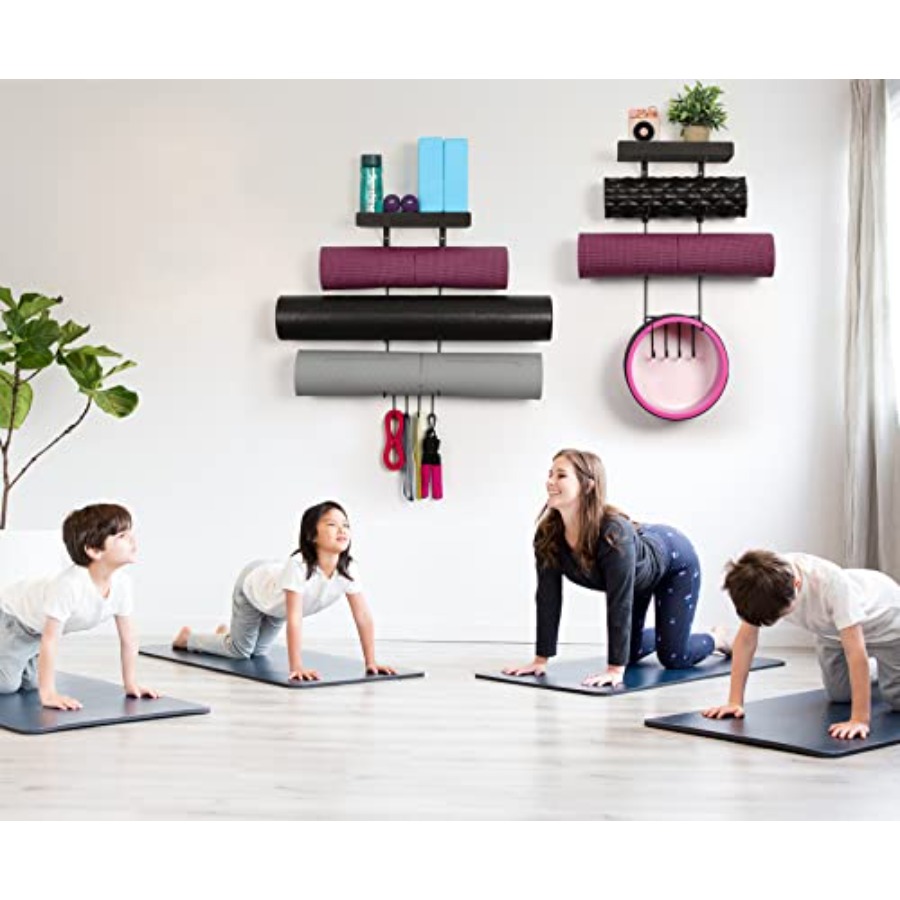 Yoga Mat Holder Wall Mount Yog - Home Gym Yoga Storage reseña y precio