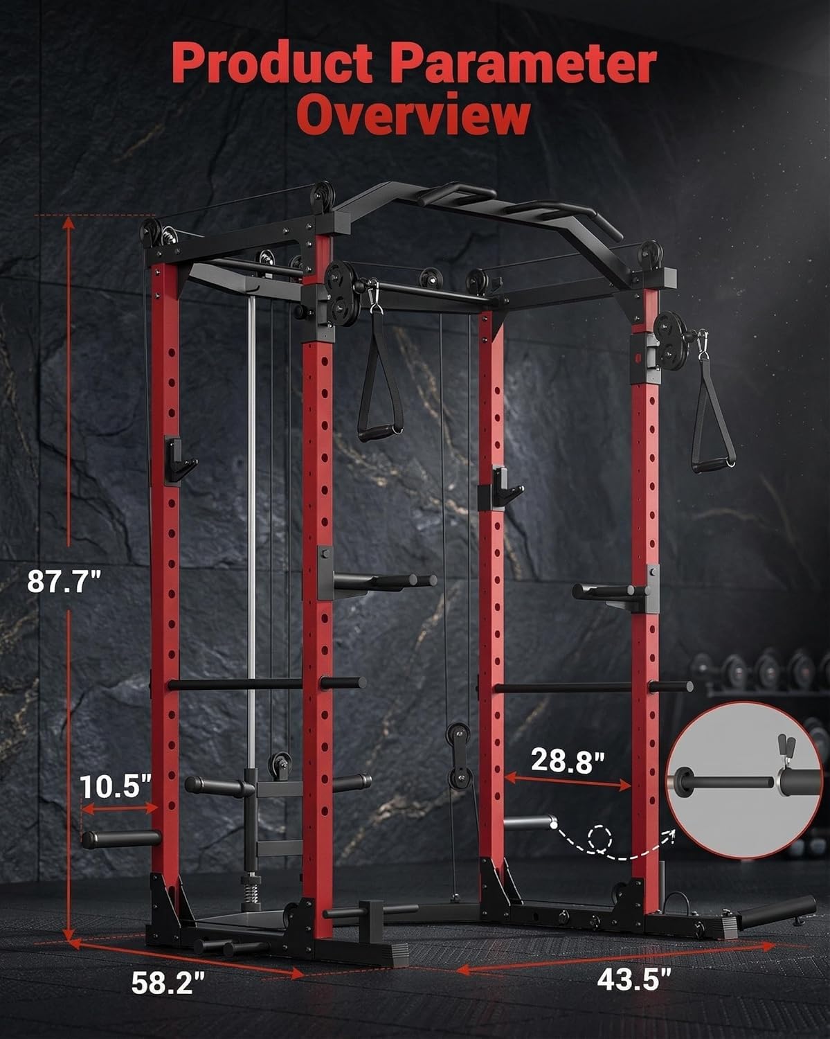 Power Cage, Multi-Functional P - Home Gym Rack With Cables reseña y precio
