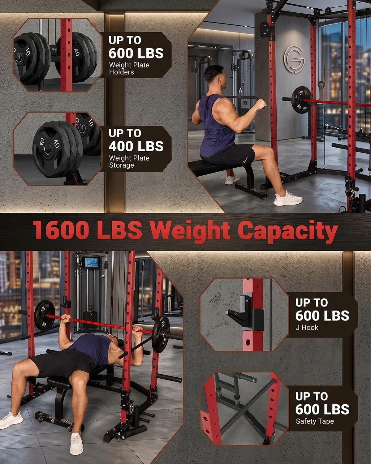 Power Cage, Multi-Functional P - Home Gym Rack With Cables reseña y precio
