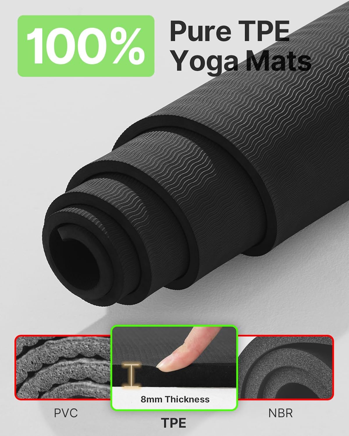 Large Yoga Mat 75x52x1/2in, Ex - Home Gym Yoga Mat reseña y precio